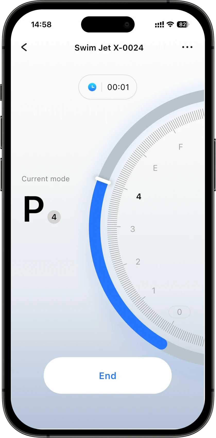 iGarden swim jet app on smartphone